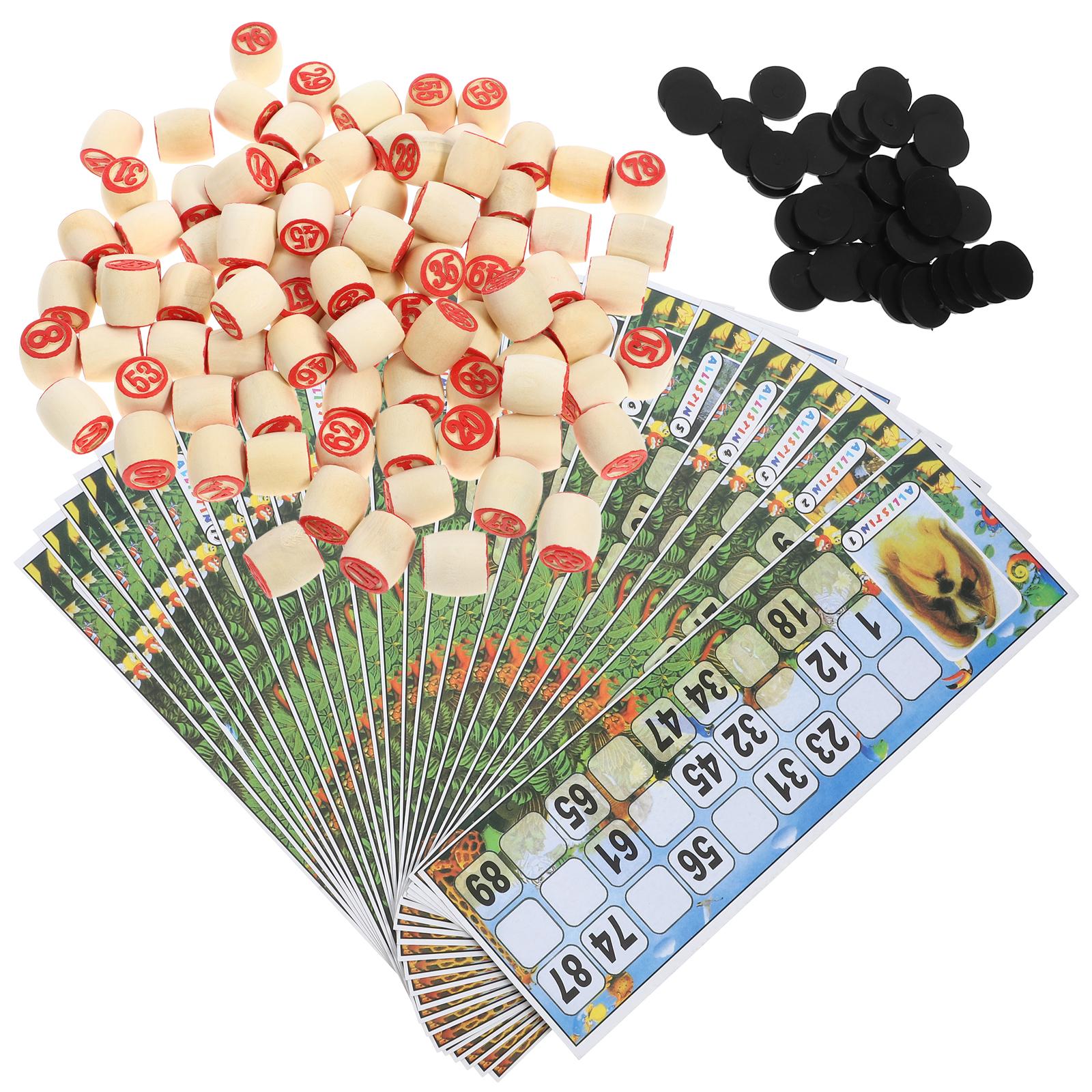 Party Games Bingo - 1 satz Holz Anzahl Schachfiguren Familie