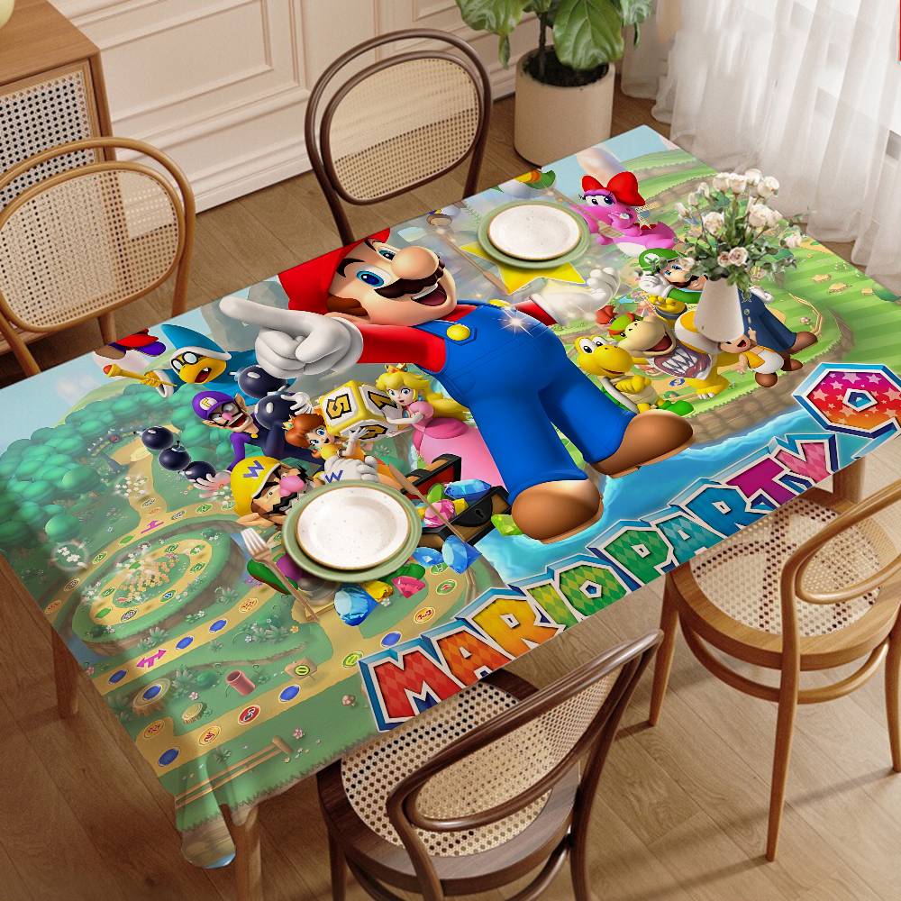 Party Games Mario - Game M-marioes Cartoon-Tischdecken für Zuhause, Esszimmerdekoration