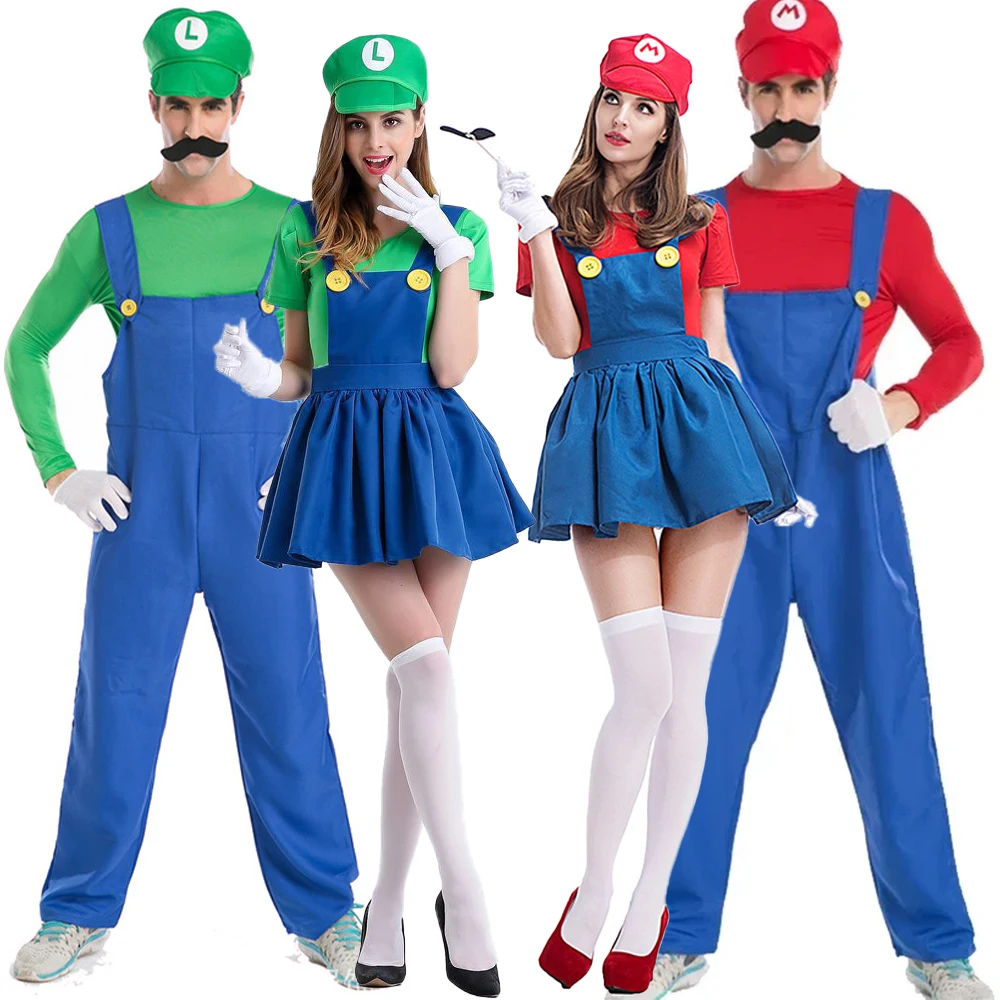 Party Games Mario - Paare Super Bruder Klempner Riemen Hosen