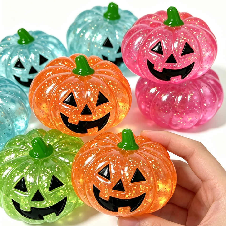 Party Games Adults Funny - Halloween-Kürbis Maltose Squishy Stressball - Weiches