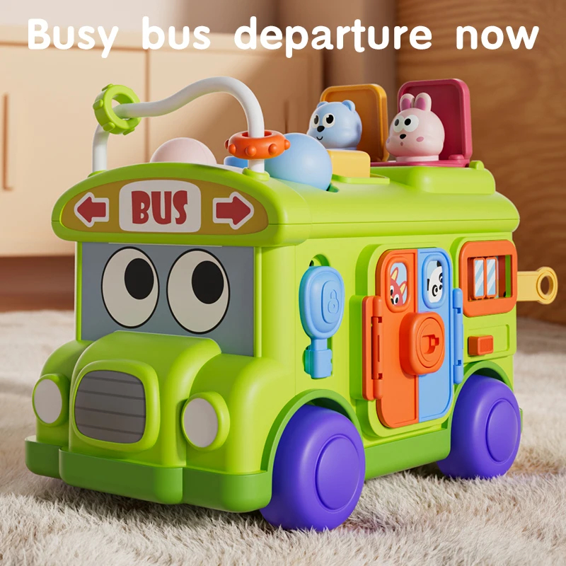 Party Games Bus - Montessori Lernspielzeug Baby-Bus, Aktivitätsspielzeug für Kleinkinder,