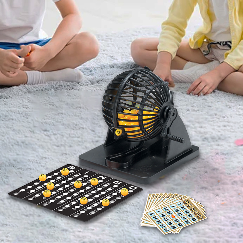 Party Games Bingo - Bingo-Lotterie-Maschinenkäfig-Sweepstakes für Familie, große Party, Reisen,