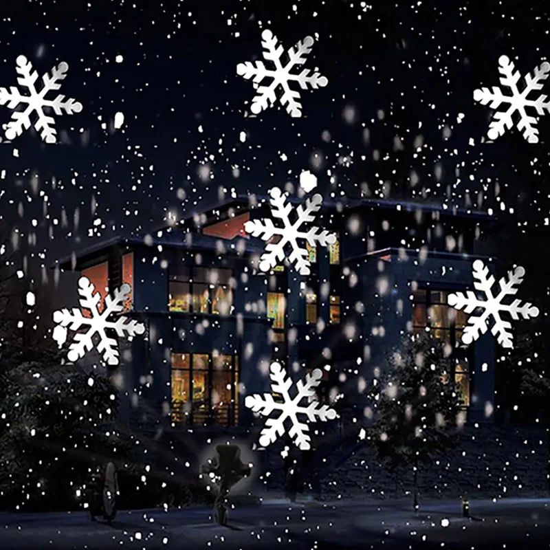 Games Garden Party - Weihnachts-Schneeflocken-Laserlicht-Schneefall-Projektor IP65 Beweglicher Schnee-Laser-Projektor für den