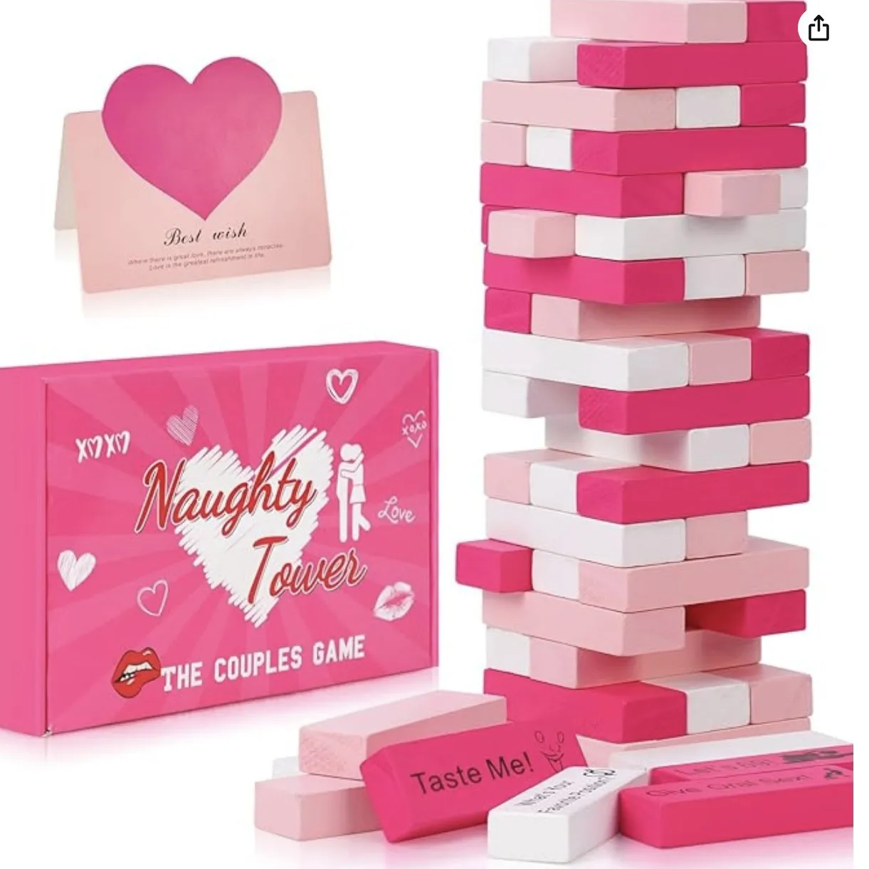 Party Games Couple - 48PCS Block Turm Spiel Paar Aktivitäten