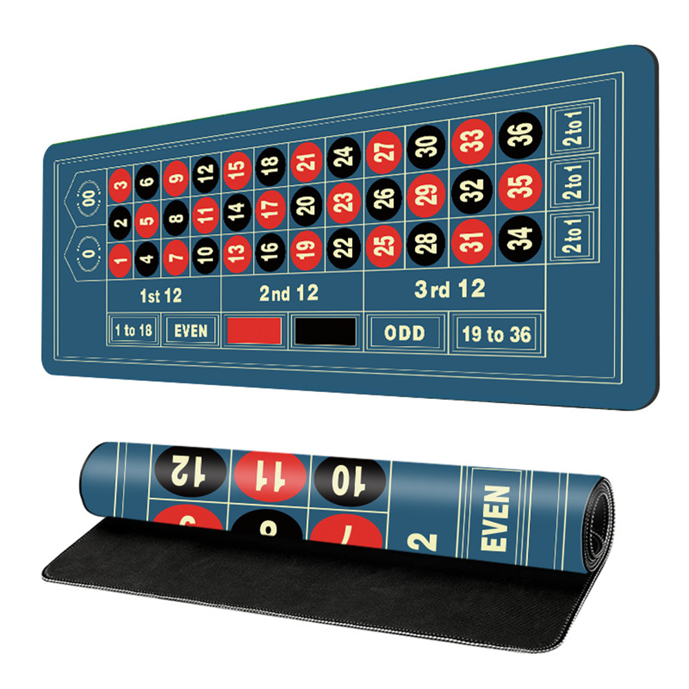 Party Games Entertainer - Große Gummi-Roulette-Spieltischmatte für Partys, Schach- und