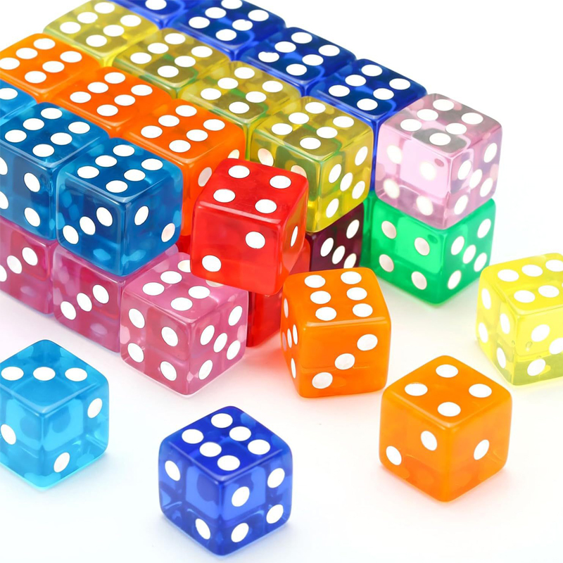 Party Games Juegos De Mesa - 12PCS 16MM Transparente Würfel Für Brettspiele