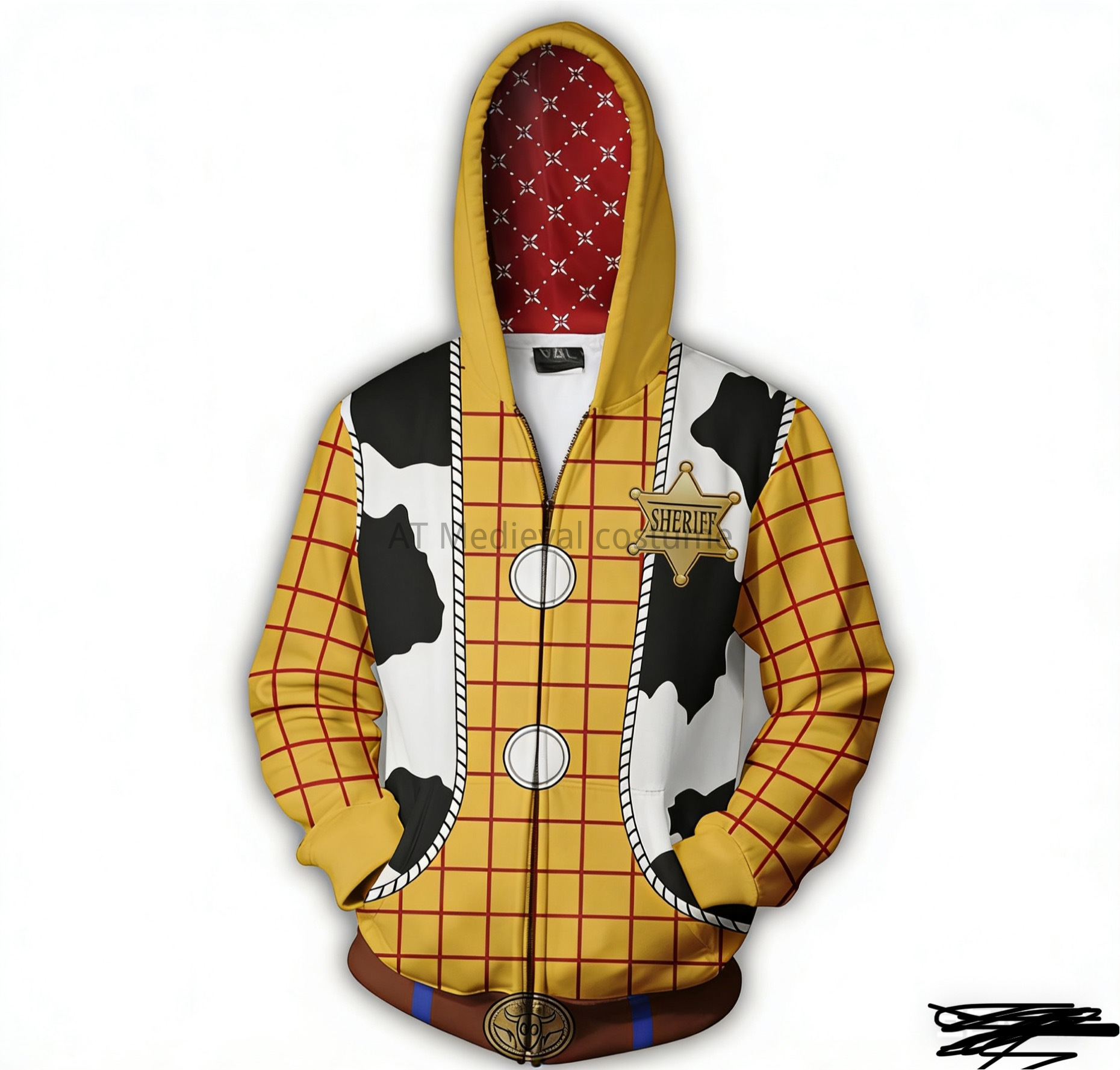 Party Games For Adults And Kids - Erwachsenen-Filmkostüm 3D-Druck Hoodie Spielzeugkostüm Woody Cosplay