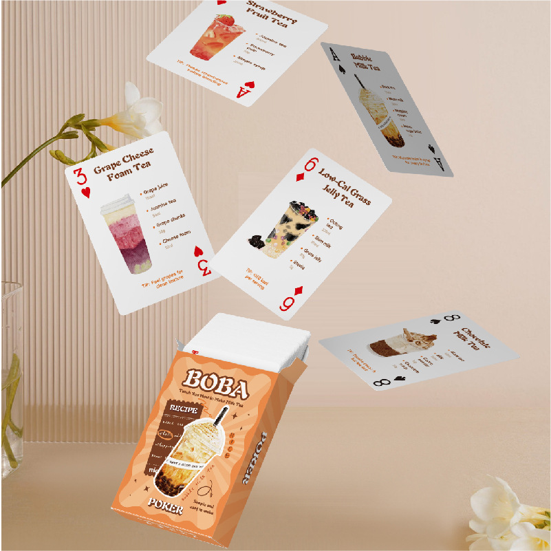 Party Games Popular - Camping Beliebtes Boba-Milchtee-Poker Bobo-Milchtee-Spiel Ausrüstung Party