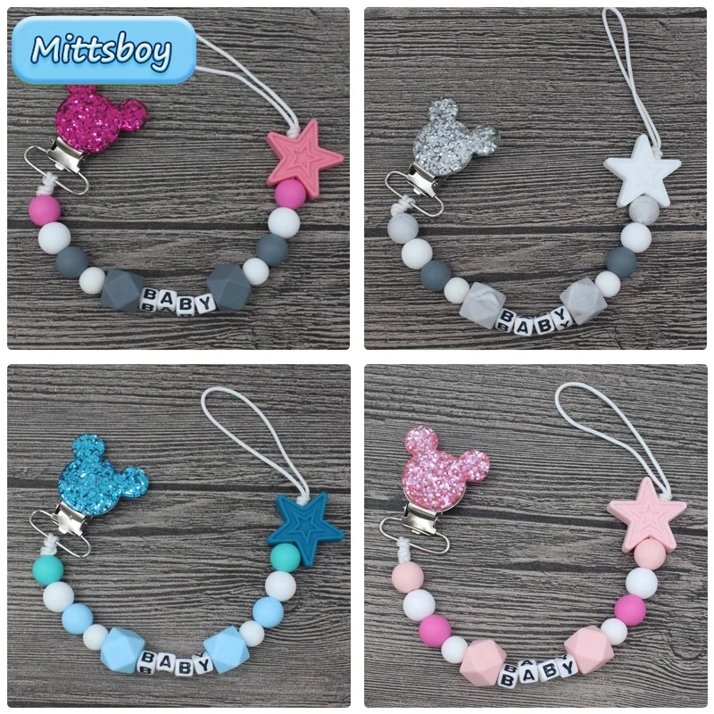 Party Games Baby Shower - NEUE personalisierte Name Baby Beißring Armband