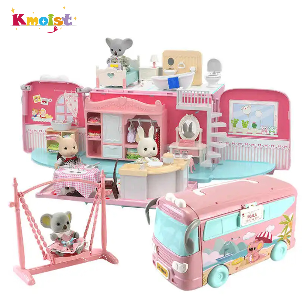Party Games Bus - Koala Tour Bus Puppenhaus kreative Handwerk
