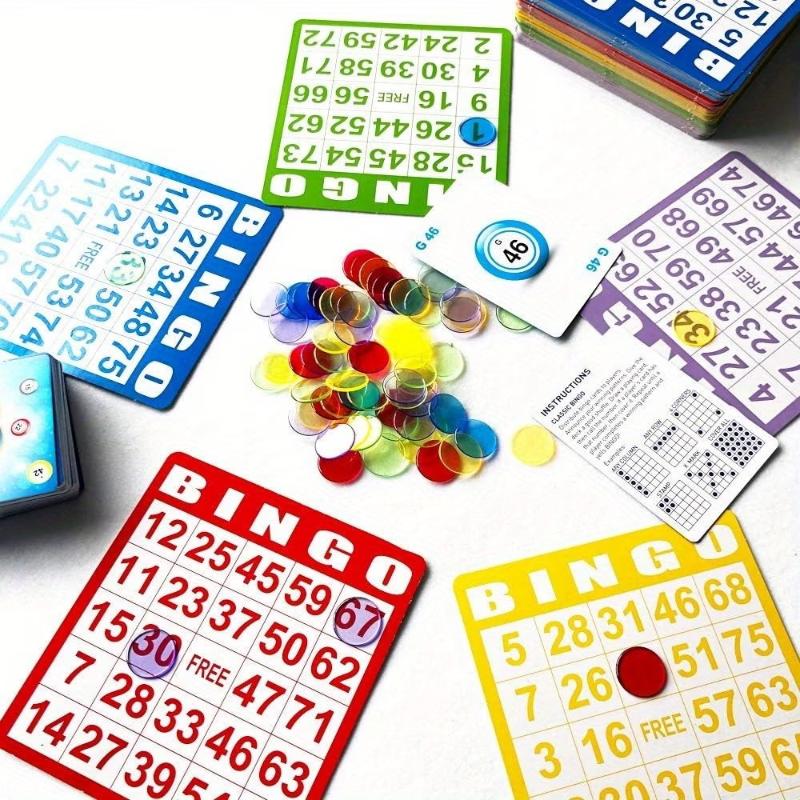Party Games Bingo - 50/100 Stück nicht wiederholende Bingo-Karten, pädagogische