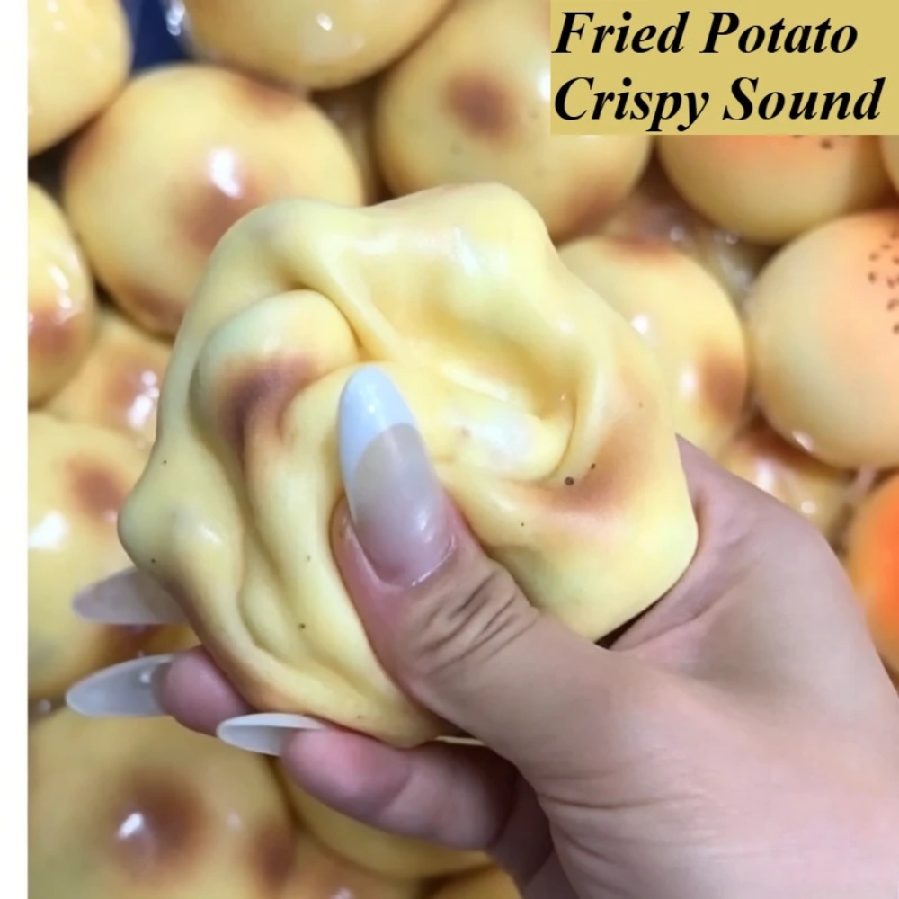Party Games Spy - Frittierte Kartoffel-förmiges Squishy-Spielzeug mit Knistergeräusch, Stressabbau-Spielzeug,