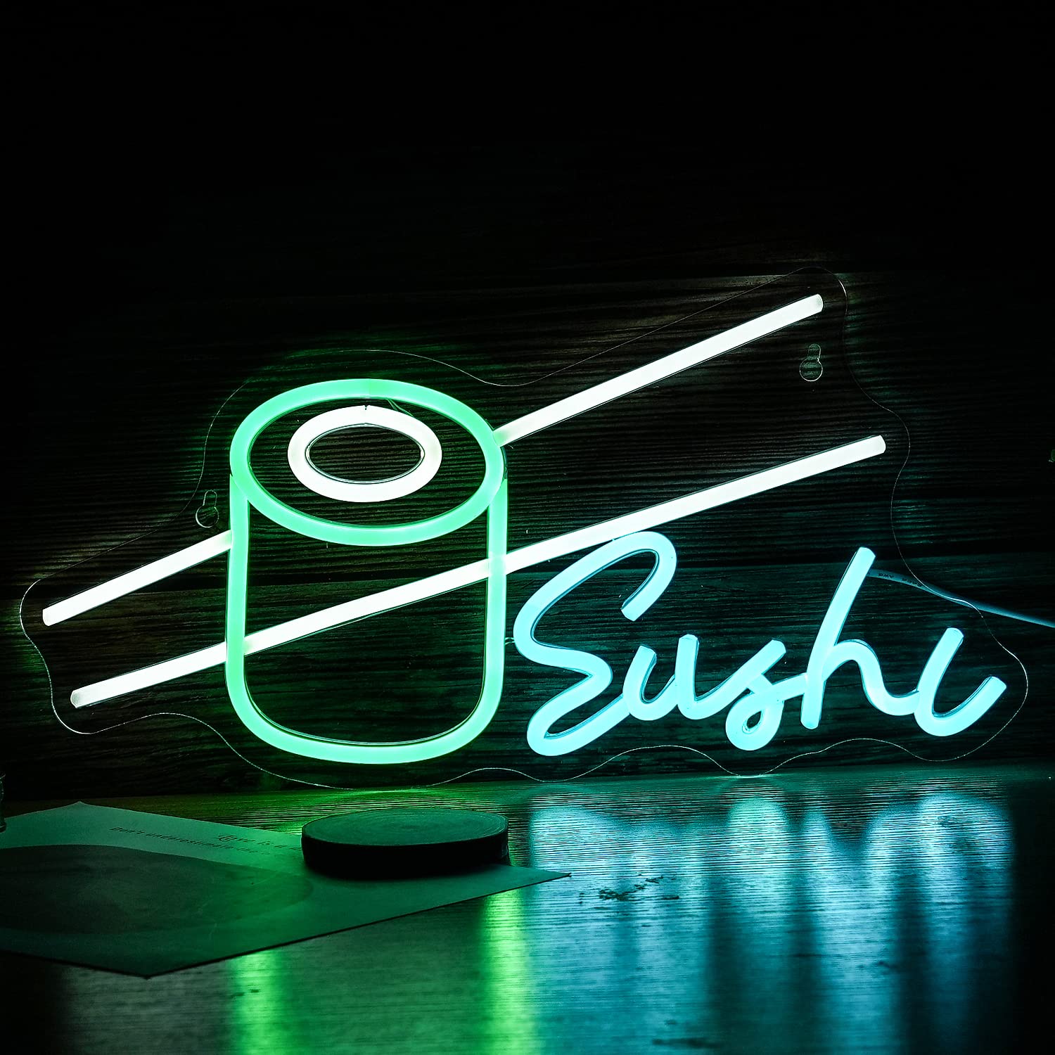 Party Games Shop - Sushi Neon Schild Bar Weinglas LED