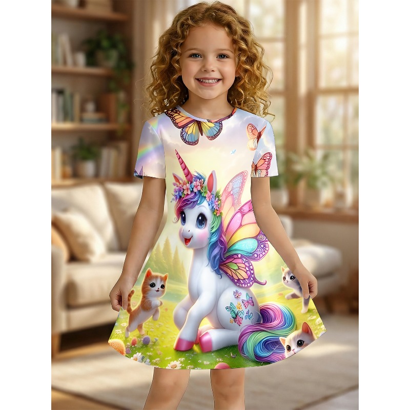 Mädchen-T-Shirt-Kleid mit Rege – Games Garden Party Bewertung und Preis