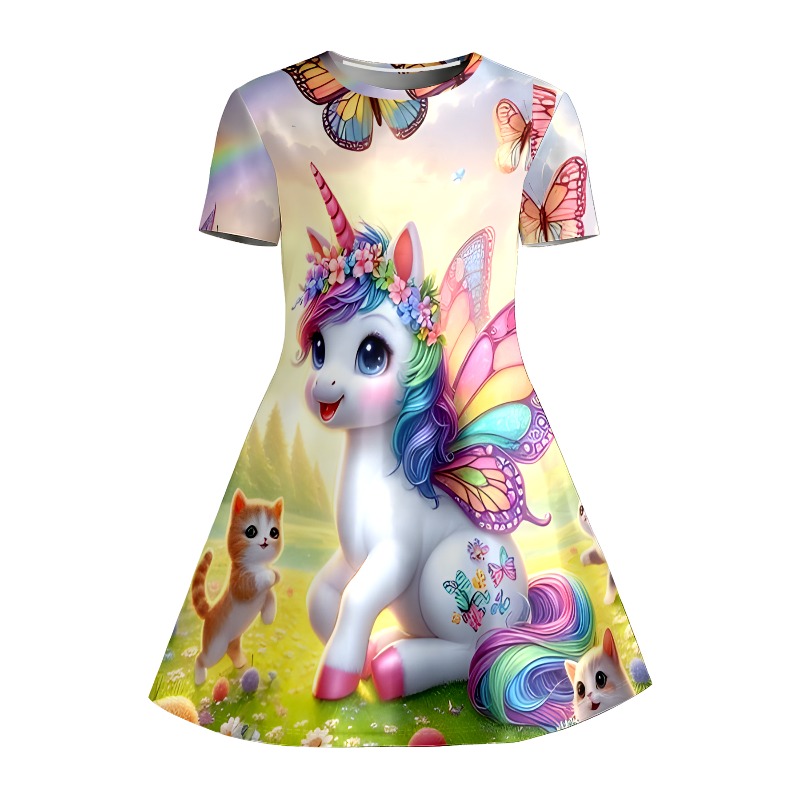 Mädchen-T-Shirt-Kleid mit Rege – Games Garden Party Bewertung und Preis