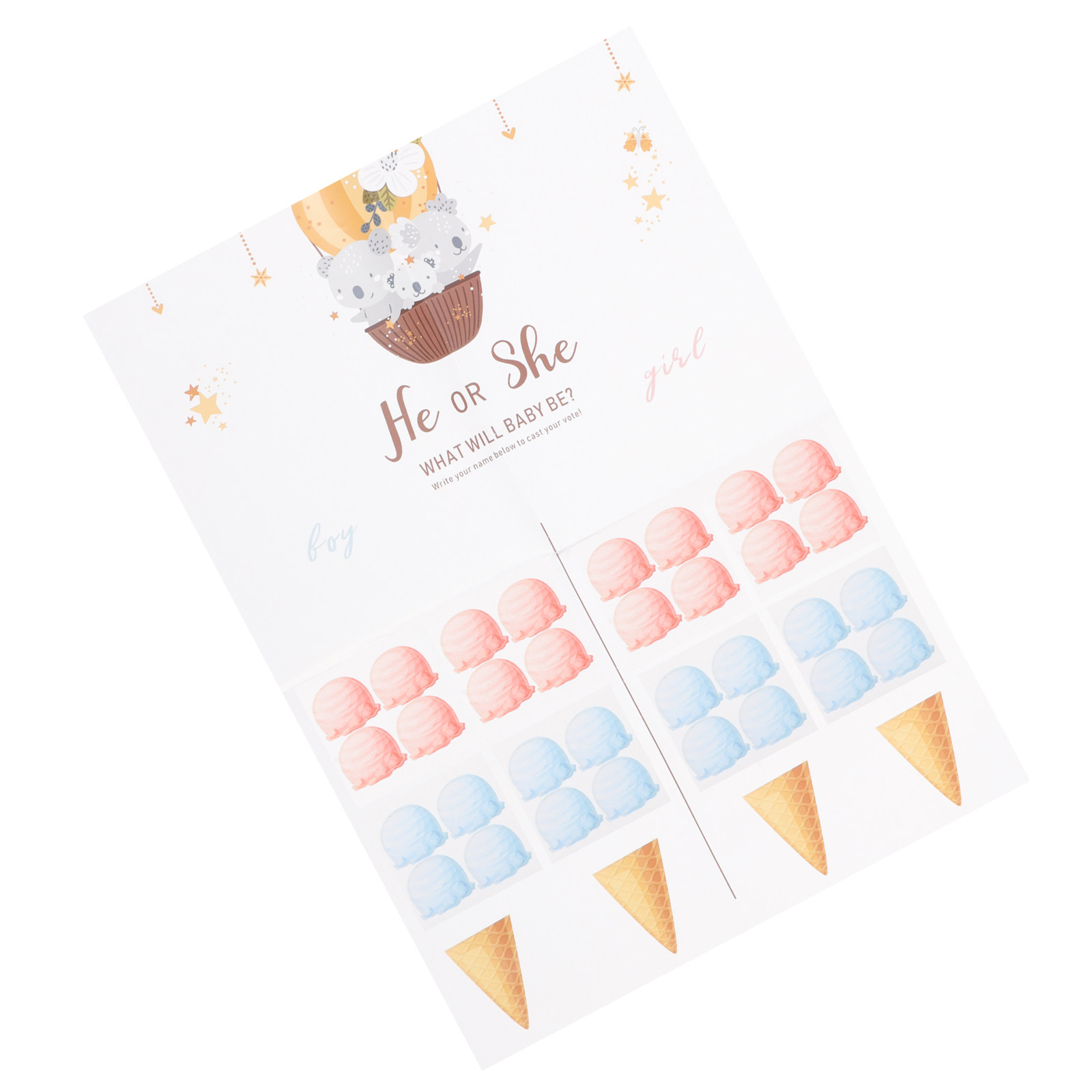 1 Set Gender-Reveal-Spielkarte – Party Games Baby Shower Bewertung und Preis