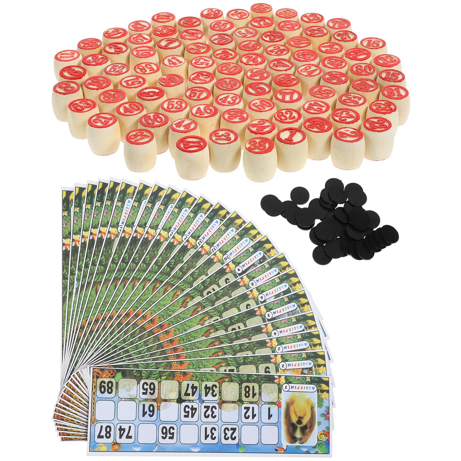1 satz Holz Anzahl Schachfigur – Party Games Bingo Bewertung und Preis