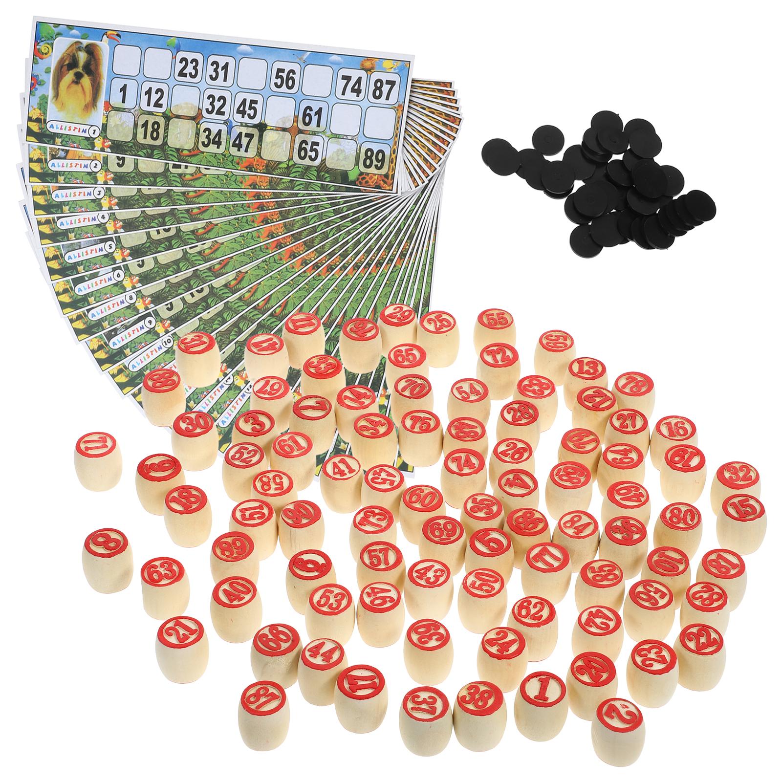1 satz Holz Anzahl Schachfigur – Party Games Bingo Bewertung und Preis