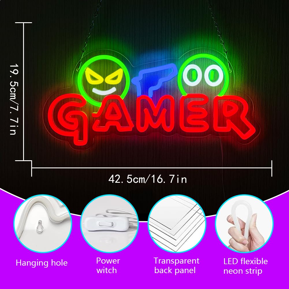 Gamer Neon-Schild LED-Wandleuc – Party Games For Christmas Bewertung und Preis