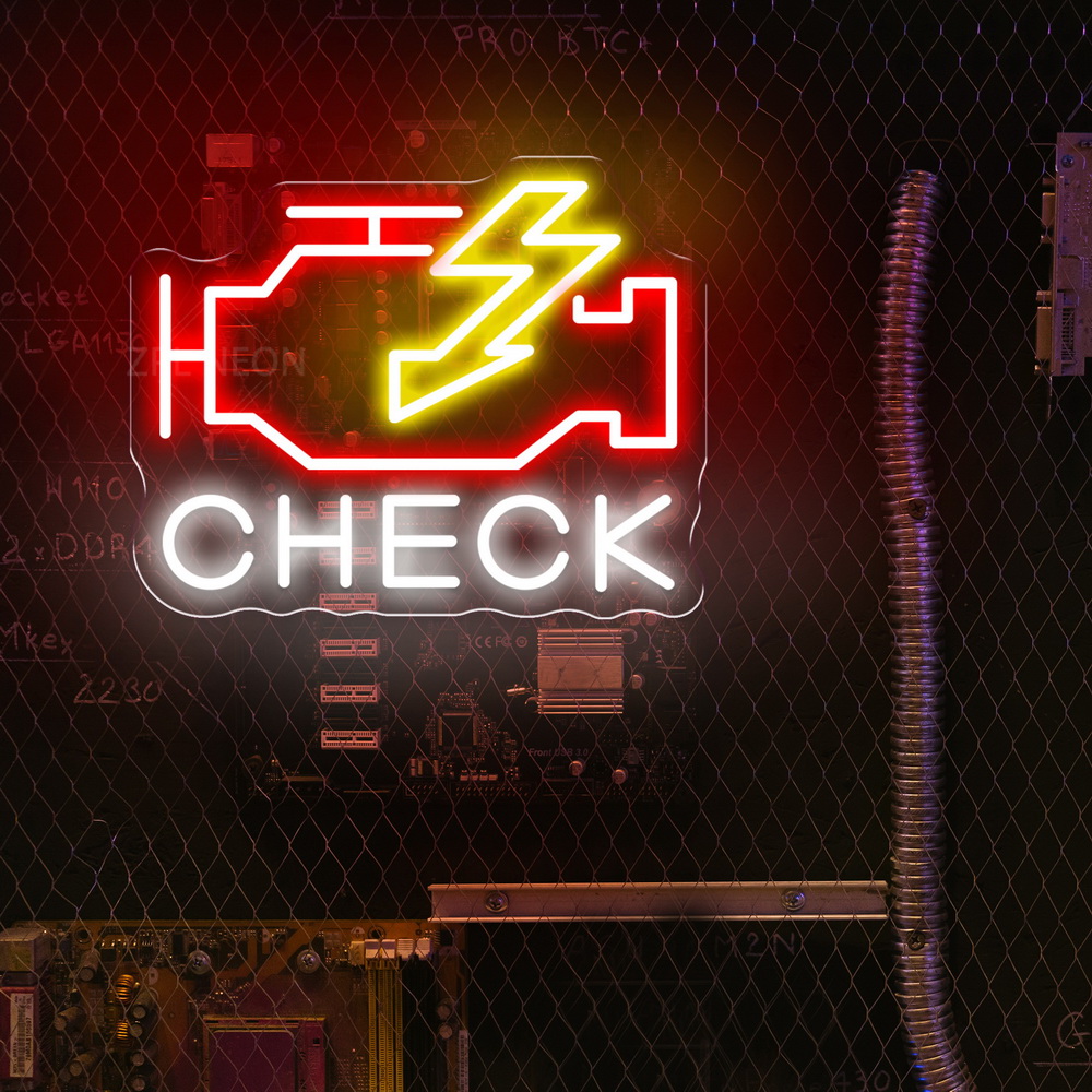 Check Engine Neon Schild Led-l – Party Games Shop Bewertung und Preis