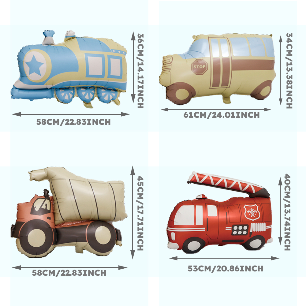 Cartoon-Auto-Ballon, Feuerwehr – Party Games Bus Bewertung und Preis