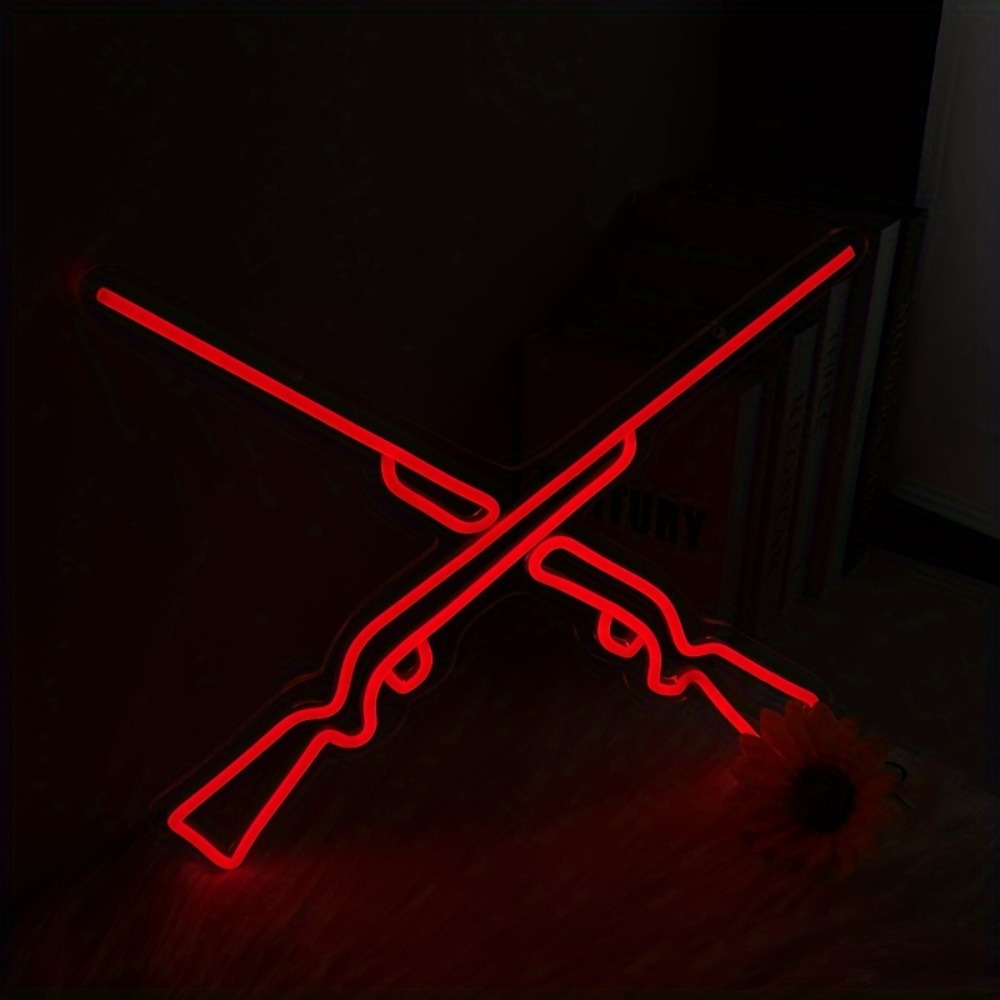 Doppelgewehr-Neonlichter, Wand – Party Games Shop Bewertung und Preis